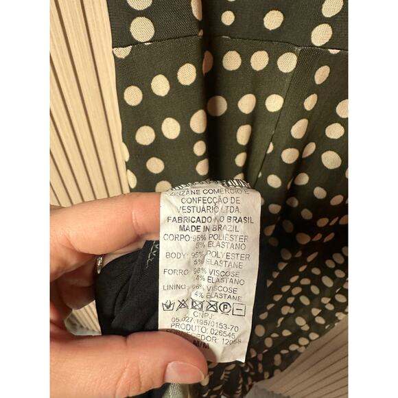 Zinzane Poá Duda Long Tulle Dress - V-Neck Twist Detail Polka Dot Print Size M - Picture 7 of 8